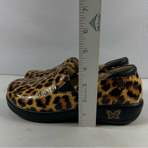Alegria Keli Leopard Print Patent Slip-On Comfort Shoes | Women’s 38 (8–8.5) - Picture 6 of 15